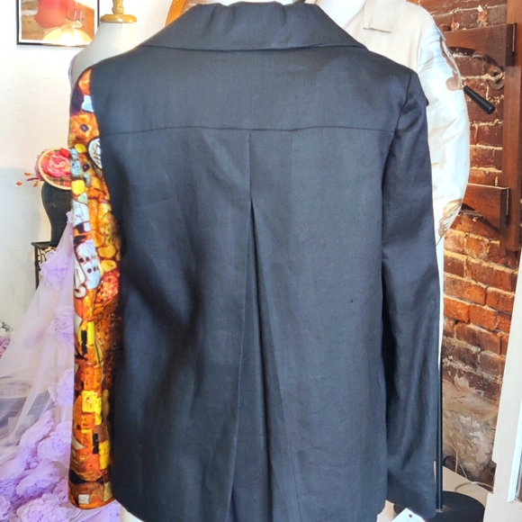 Medium Unique Linen & Silk Gustav Klimt Swing Jacket By St Louis Area Designer - Picture 8 of 14